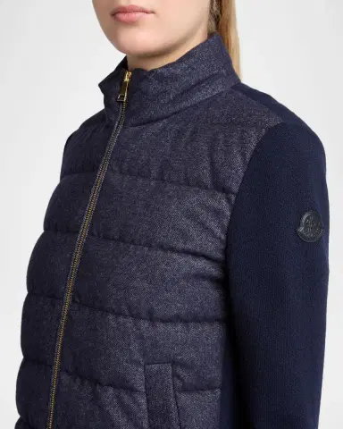 Moncler Genius Wool & Cashmere Padded Zip-Up Cardigan | Thumbnail 5 Moncler Genius Wool & Cashmere Padded Zip-Up Cardigan | Thumbnail 5