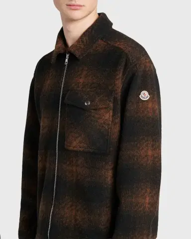 Moncler Men's Buffalo Check Full-Zip Shirt Jacket | Thumbnail 5 Moncler Men's Buffalo Check Full-Zip Shirt Jacket | Thumbnail 5