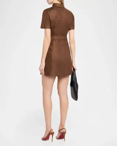 Toccin Lydia Belted Mini Shirtdress | Thumbnail 3 Toccin Lydia Belted Mini Shirtdress | Thumbnail 3