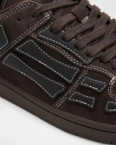 AMIRI Men's Skel Leather Low-Top Sneakers | Thumbnail 3 AMIRI Men's Skel Leather Low-Top Sneakers | Thumbnail 3