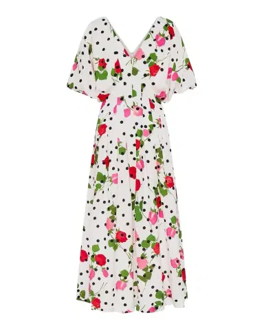 NICHOLAS Vicky Polka Dot & Floral A-Line Midi Dress | Thumbnail 1 NICHOLAS Vicky Polka Dot & Floral A-Line Midi Dress | Thumbnail 1