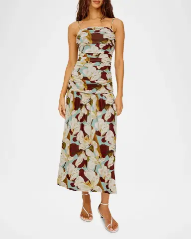 Rails Dolly Floral Ruched Mesh Dress | Thumbnail 2 Rails Dolly Floral Ruched Mesh Dress | Thumbnail 2