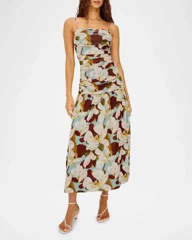 Rails Dolly Floral Ruched Mesh Dress | Thumbnail 4 Rails Dolly Floral Ruched Mesh Dress | Thumbnail 4