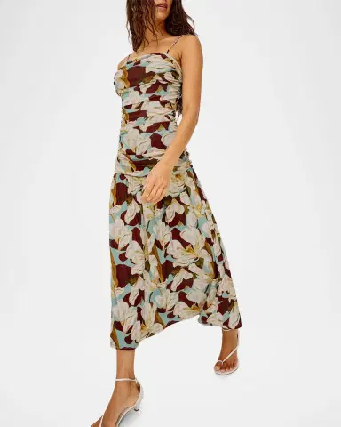 Rails Dolly Floral Ruched Mesh Dress | Thumbnail 6 Rails Dolly Floral Ruched Mesh Dress | Thumbnail 6