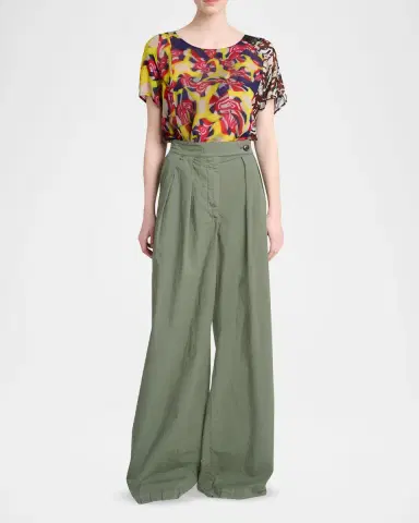 Dries Van Noten Pamplona Pleated Wide-Leg Pants | Thumbnail 2 Dries Van Noten Pamplona Pleated Wide-Leg Pants | Thumbnail 2