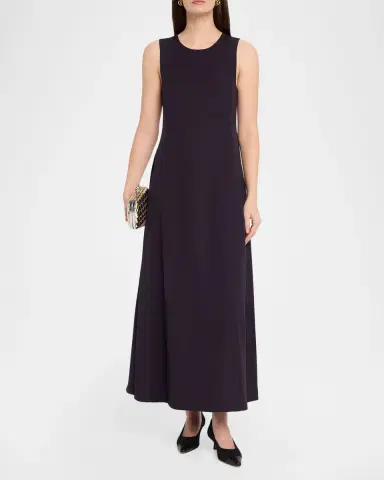 Emporio Armani Sleeveless A-Line Cady Maxi Dress | Thumbnail 2 Emporio Armani Sleeveless A-Line Cady Maxi Dress | Thumbnail 2