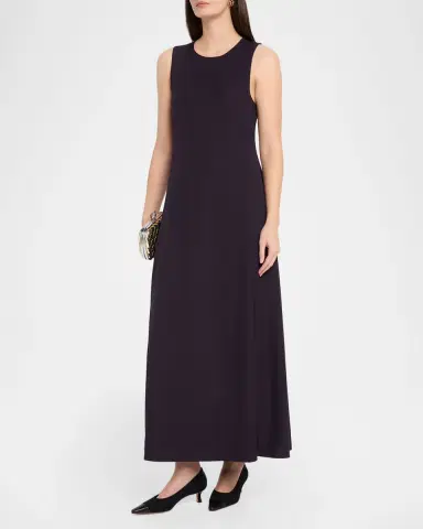 Emporio Armani Sleeveless A-Line Cady Maxi Dress | Thumbnail 4 Emporio Armani Sleeveless A-Line Cady Maxi Dress | Thumbnail 4