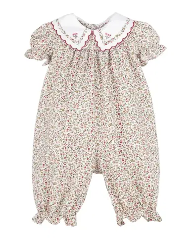 Luli & Me Girl 's Floral Cotton Longall, Size 6M-18M | Thumbnail 1 Luli & Me Girl 's Floral Cotton Longall, Size 6M-18M | Thumbnail 1