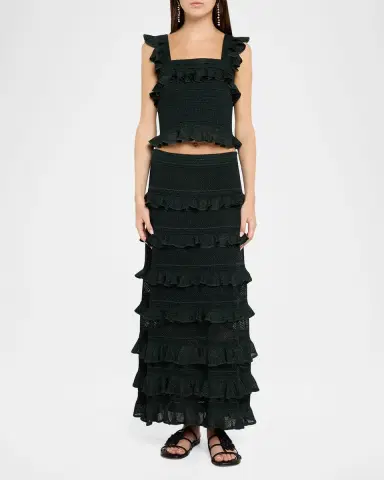 Zimmermann Valiant Frill Midi Skirt | Thumbnail 2 Zimmermann Valiant Frill Midi Skirt | Thumbnail 2