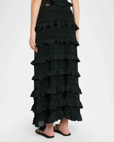 Zimmermann Valiant Frill Midi Skirt | Thumbnail 3 Zimmermann Valiant Frill Midi Skirt | Thumbnail 3