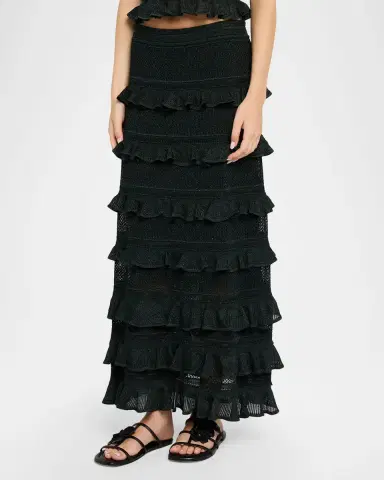 Zimmermann Valiant Frill Midi Skirt | Thumbnail 4 Zimmermann Valiant Frill Midi Skirt | Thumbnail 4