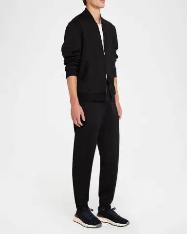 Brunello Cucinelli Men's Bomber Full-Zip Sweatshirt | Thumbnail 2 Brunello Cucinelli Men's Bomber Full-Zip Sweatshirt | Thumbnail 2