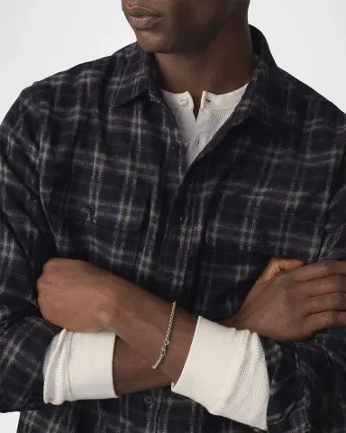 Joe 's Jeans Men 's Plaid Double-Pocket Button-Down Shirt | Thumbnail 5 Joe 's Jeans Men 's Plaid Double-Pocket Button-Down Shirt | Thumbnail 5