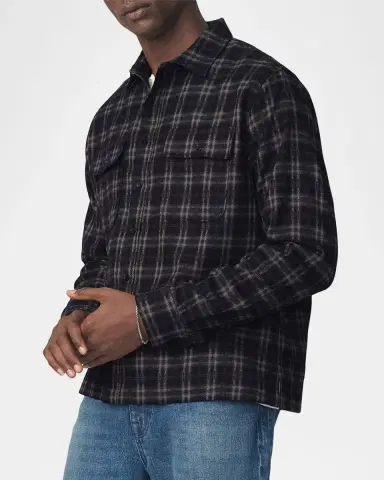 Joe 's Jeans Men 's Plaid Double-Pocket Button-Down Shirt | Thumbnail 6 Joe 's Jeans Men 's Plaid Double-Pocket Button-Down Shirt | Thumbnail 6
