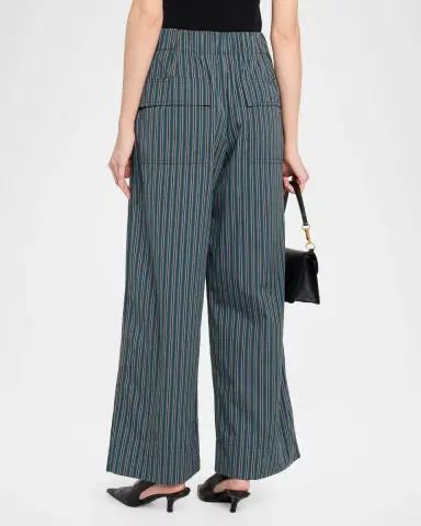 A.L.C. James Striped Cotton Drawstring Pants | Thumbnail 3 A.L.C. James Striped Cotton Drawstring Pants | Thumbnail 3