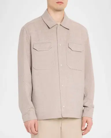 Sease Men 's Double Wool-Cashmere Overshirt | Thumbnail 4 Sease Men 's Double Wool-Cashmere Overshirt | Thumbnail 4