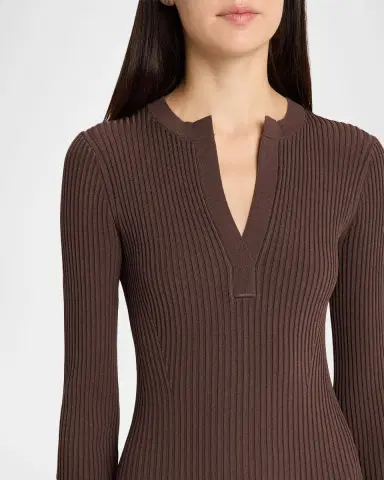 SIMKHAI Genna Ribbed Midi Dress | Thumbnail 5 SIMKHAI Genna Ribbed Midi Dress | Thumbnail 5