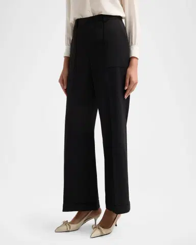Elie Tahari July The Adrianna Pleated-Front Straight-Leg Pants | Thumbnail 4 Elie Tahari July The Adrianna Pleated-Front Straight-Leg Pants | Thumbnail 4