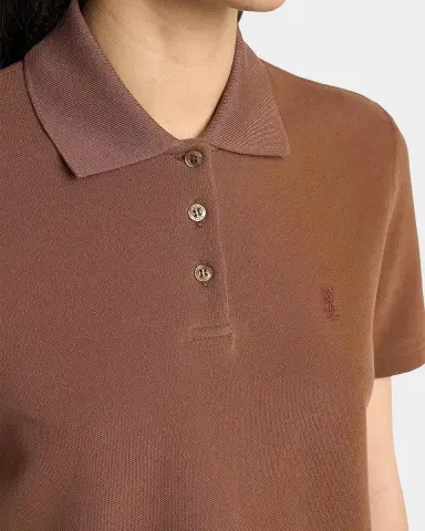 Saint Laurent Cassandre Cotton Cropped Polo Shirt | Thumbnail 5 Saint Laurent Cassandre Cotton Cropped Polo Shirt | Thumbnail 5