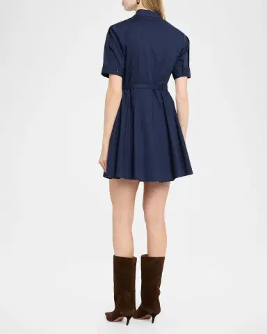 Tanya Taylor Anna Short-Sleeve Poplin Mini Dress | Thumbnail 3 Tanya Taylor Anna Short-Sleeve Poplin Mini Dress | Thumbnail 3