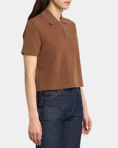 Saint Laurent Cassandre Cotton Cropped Polo Shirt | Thumbnail 6 Saint Laurent Cassandre Cotton Cropped Polo Shirt | Thumbnail 6