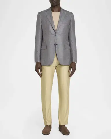 Brioni Men's Prince of Wales Single-Breasted Sport Coat | Thumbnail 2 Brioni Men's Prince of Wales Single-Breasted Sport Coat | Thumbnail 2