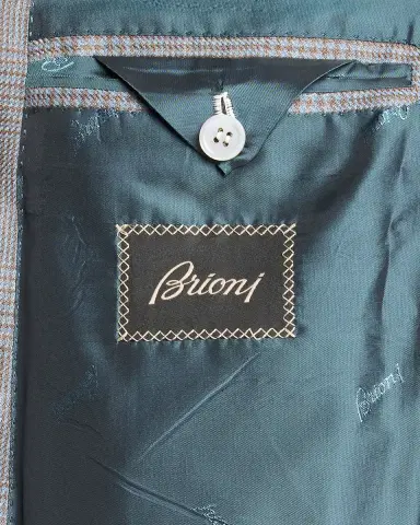 Brioni Men's Prince of Wales Single-Breasted Sport Coat | Thumbnail 6 Brioni Men's Prince of Wales Single-Breasted Sport Coat | Thumbnail 6
