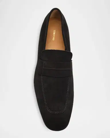 Tom Ford Men's Sean Suede Penny Loafers | Thumbnail 4 Tom Ford Men's Sean Suede Penny Loafers | Thumbnail 4