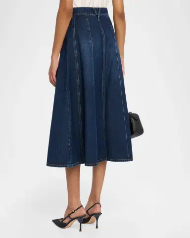 Veronica Beard Nasreen Denim Midi Skirt | Thumbnail 3 Veronica Beard Nasreen Denim Midi Skirt | Thumbnail 3