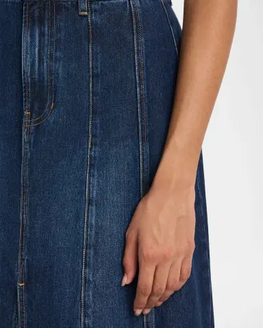 Veronica Beard Nasreen Denim Midi Skirt | Thumbnail 5 Veronica Beard Nasreen Denim Midi Skirt | Thumbnail 5