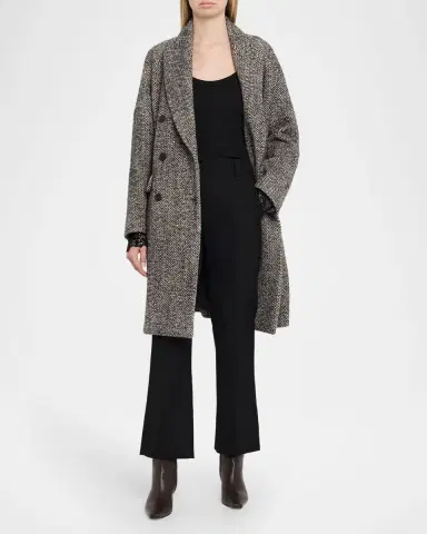 Brunello Cucinelli Wool Gabardine Kickflare Ankle Trousers | Thumbnail 2 Brunello Cucinelli Wool Gabardine Kickflare Ankle Trousers | Thumbnail 2