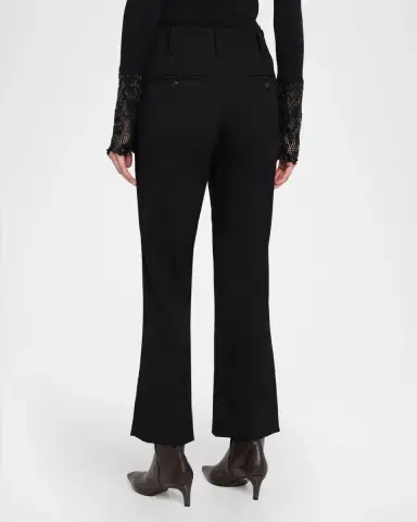 Brunello Cucinelli Wool Gabardine Kickflare Ankle Trousers | Thumbnail 3 Brunello Cucinelli Wool Gabardine Kickflare Ankle Trousers | Thumbnail 3