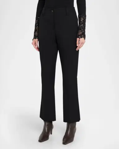 Brunello Cucinelli Wool Gabardine Kickflare Ankle Trousers | Thumbnail 4 Brunello Cucinelli Wool Gabardine Kickflare Ankle Trousers | Thumbnail 4