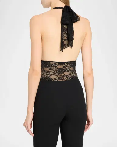 Alice + Olivia Lina Plunging V Lace Bodysuit | Thumbnail 3 Alice + Olivia Lina Plunging V Lace Bodysuit | Thumbnail 3