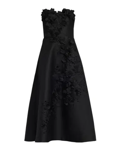 BADGLEY MISCHKA Strapless Floral Applique Midi Dress | Thumbnail 1 BADGLEY MISCHKA Strapless Floral Applique Midi Dress | Thumbnail 1