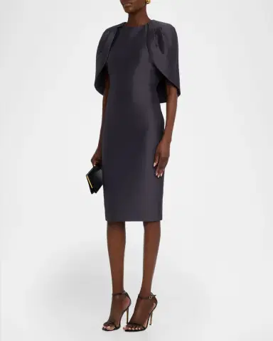 BADGLEY MISCHKA Cape-Sleeve Bodycon Midi Dress | Thumbnail 4 BADGLEY MISCHKA Cape-Sleeve Bodycon Midi Dress | Thumbnail 4