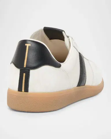 Tom Ford Men's T-Bar Leather & Suede Low-Top Sneakers | Thumbnail 2 Tom Ford Men's T-Bar Leather & Suede Low-Top Sneakers | Thumbnail 2