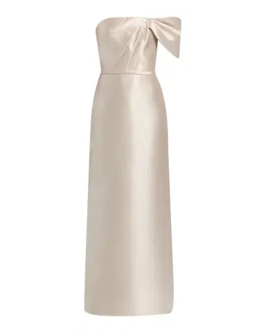 Amsale Satin One-Shoulder Column Gown | Thumbnail 1 Amsale Satin One-Shoulder Column Gown | Thumbnail 1