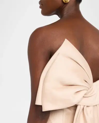 BADGLEY MISCHKA Strapless Bow-Back Trumpet Gown | Thumbnail 5 BADGLEY MISCHKA Strapless Bow-Back Trumpet Gown | Thumbnail 5