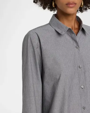Eileen Fisher Striped Organic Cotton Shirt | Thumbnail 5 Eileen Fisher Striped Organic Cotton Shirt | Thumbnail 5