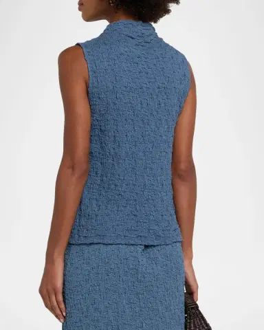 Eileen Fisher Slim Funnel-Neck Tank Top | Thumbnail 3 Eileen Fisher Slim Funnel-Neck Tank Top | Thumbnail 3