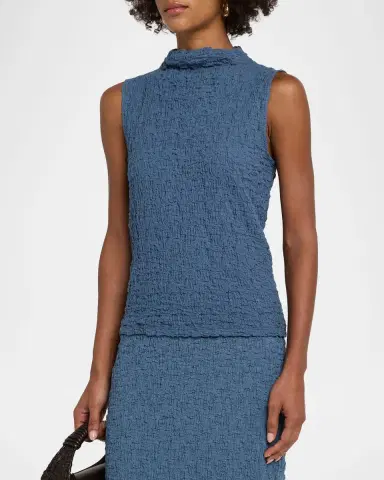 Eileen Fisher Slim Funnel-Neck Tank Top | Thumbnail 4 Eileen Fisher Slim Funnel-Neck Tank Top | Thumbnail 4