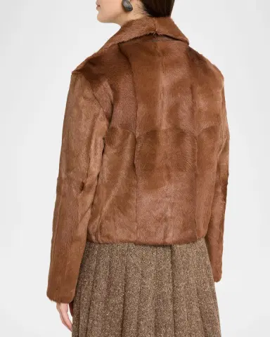 Brunello Cucinelli Capretta Goat Shearling Single-Breasted Jacket | Thumbnail 3 Brunello Cucinelli Capretta Goat Shearling Single-Breasted Jacket | Thumbnail 3