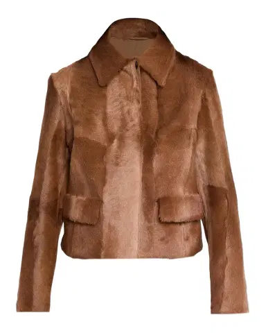 Brunello Cucinelli Capretta Goat Shearling Single-Breasted Jacket | Thumbnail 1 Brunello Cucinelli Capretta Goat Shearling Single-Breasted Jacket | Thumbnail 1