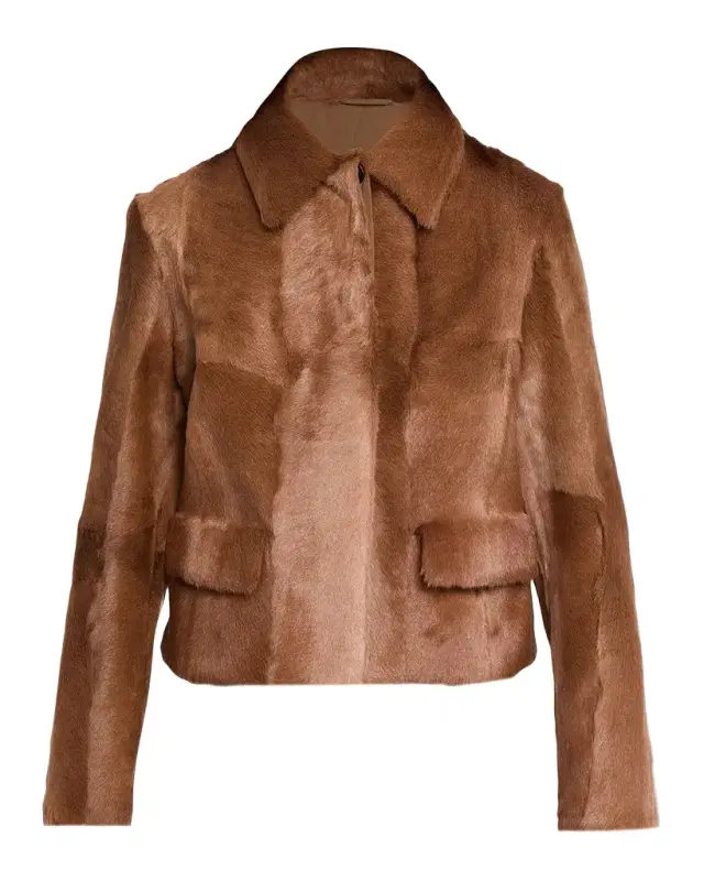 Capretta Goat Shearling Single-Breasted Jacket Capretta Goat Shearling Single-Breasted Jacket