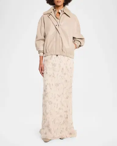 Brunello Cucinelli Nappa Leather Jacket w/ Shearling Collar | Thumbnail 2 Brunello Cucinelli Nappa Leather Jacket w/ Shearling Collar | Thumbnail 2