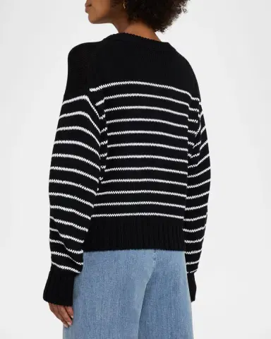 Eileen Fisher Striped Crewneck Organic Cotton Knit Sweater | Thumbnail 3 Eileen Fisher Striped Crewneck Organic Cotton Knit Sweater | Thumbnail 3