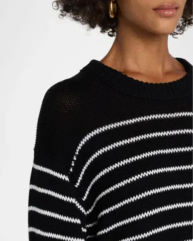 Eileen Fisher Striped Crewneck Organic Cotton Knit Sweater | Thumbnail 5 Eileen Fisher Striped Crewneck Organic Cotton Knit Sweater | Thumbnail 5