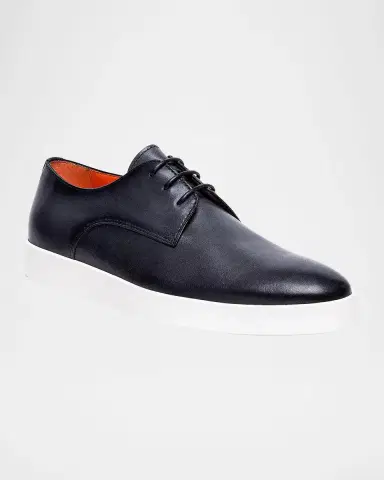 Santoni Men's Leather Lace-Up Oxfords | Thumbnail 5 Santoni Men's Leather Lace-Up Oxfords | Thumbnail 5