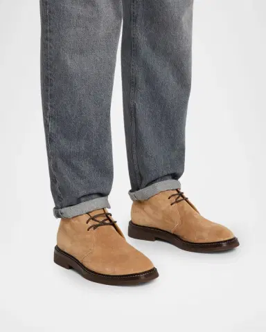 Brunello Cucinelli Men's Suede Chukka Boots | Thumbnail 2 Brunello Cucinelli Men's Suede Chukka Boots | Thumbnail 2